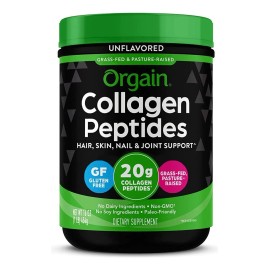 Orgain Collagen Peptides Unflavoured 454 g  Pptidos de Colgeno Bovino Hidrolizado Sin sabor Suplemento Diettico para Salud de la Piel, Cabello, Uas,  
