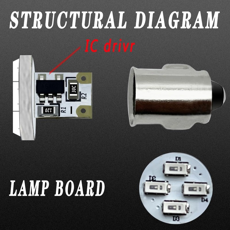 10pcs DC6-24V BA7S LED Bulbs Amber 3014 4SMD Chips LED