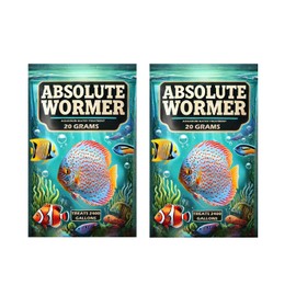 Absolute Wormer Plus - Freshwater and Saltwater Aquarium Powder Treatment. for Aquariums with Worms and Flukes. (40G - Treats 4800 GALLONS)