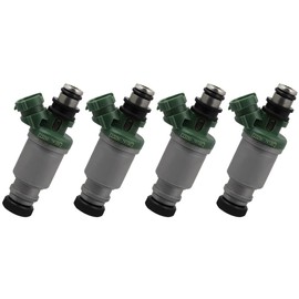 4Pcs Fuel Injectors ANGLEWIDE 23250-74100 Fuel Injectors Set fit for 1992-2000 for Toyota for Camry 2.2L, 1998-2000 for Toyota for RAV4 2.0L, 1999-2000 for Toyota for Solara 2.2L, 2 Holes
