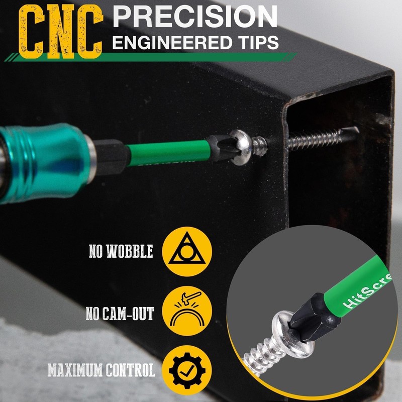 Hitscrews PH2 Phillips Bits #2 – 10 Pack 6" Extra