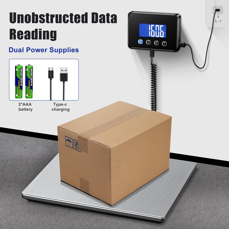 KUAIVO Shipping Scale, 660lbs Heavy Duty Digital Postal Scale for