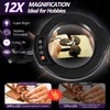12X Magnifying Glass with Light and Stand, 5 Color Modes