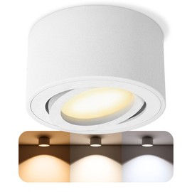 Celi-1 Surface-Mounted Spotlights in Aluminium, White / Black, with LED 5W Module, 2700 K / 4000 K