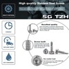 #12 x 5 Sheet Metal Screws 100PCS 410 Stainless Steel