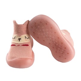 Anti-Slip Baby Toddler First Walking Sock Shoes, [Cute Animal] Cotton Lightweight Slip-On Shoes with Soft Rubber Sole Unisex Non-Skid Indoor Outdoor Floor Slipper Breathable Kid Girls Boys Socks Boots