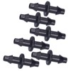 Deror 100pcs 4/7 Hose Connector 2 Way Watering Drip Connector