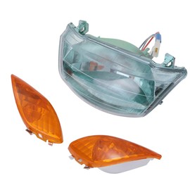 Yamaha Headlight Blue Lens Turn Signal Set, Assy JOG, Jog ZR, SA16J, SA36J, SA39J, Remote Control, Jog, Deluxe, ZR, Evo 2, SA55J, SA57J, etc., General Purpose Aftermarket Product (Amber Lens)