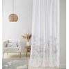 Catherine Lansfield Meadowsweet Floral Tab Top Voile Curtains White