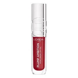 L'Oréal Paris Plump Ambition Lip Oil, Brillo Labial Efecto Voluminizador con Ácido Hialurónico, Hidratación Intensa para tus Labios, Tono Berry Jolie,