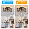 MeZeYo Farmhouse Ceiling Fans with Lights Remote Control,6 Speed Reversible