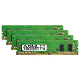 A-Tech 16GB (4x4GB) DDR4 2400MHz DIMM PC4-19200 UDIMM Non-ECC 1Rx16 1.2V CL17 288-Pin Desktop Computer RAM Memory Upgrade Kit