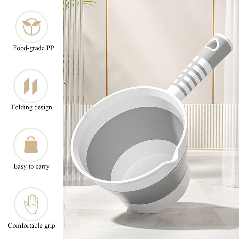 Qancesd Folding Water Ladle Collapsible Water Dipper Water Scoop Foldable