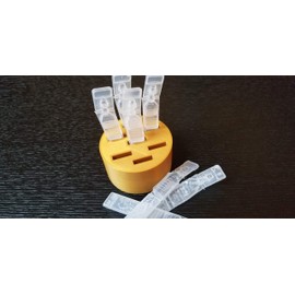 Round Eye Drop Vial Holder - Holds Seven (7) Vials - Perfect to Help Keep Track of Your Daily Usage, While Keeping Eye Drop vials Upright & conveniently Available - Made in USA - Znet3D (Gold)