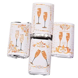 54 Champagne Candy Wrappers Stickers for Wedding Bridal Shower Party Favor Labels, Love is Sweet Stickers