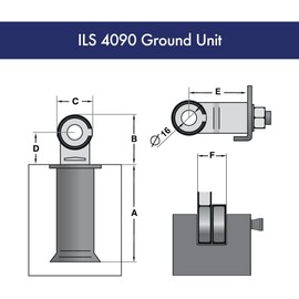 ILS 90mm Heavy Duty Roller Shutter Door Ground Locking Unit