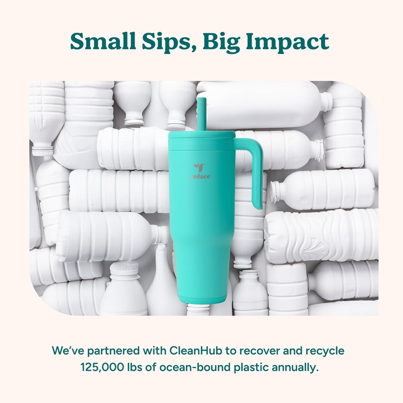 REDUCE Chiller Vacuum Insulated 40 oz Tumbler with Spill-Proof Silicone