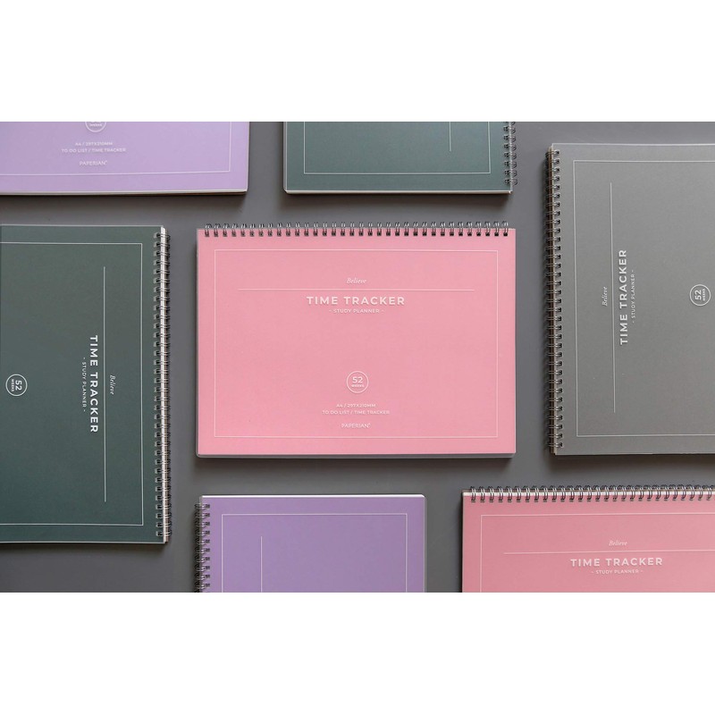 PAPERIAN Believe TIME Tracker - A4 Size Wirebound Undated Study