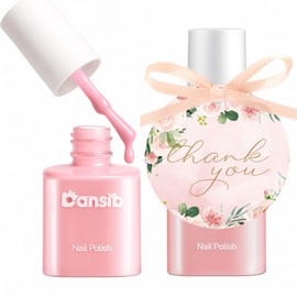 Dansib 12 Set Light Pink Mini Nail Polish Bulk Baby Shower Favors for Guests with Card and Organza Bags Quick Dry for Baby Shower Party Return Gifts Bridal Wedding Party Souvenir