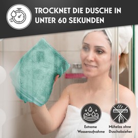 NATARO® Dry It Premium Drying Towel for Shower Cubicle, Car, Household, Camping - The Original - Extra Absorbent Microfibre Cloth - Lint-Free, Scratch-Free - Extremely High Water Absorption, 40 x 50