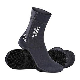 ZCCO1 3mm Neoprene Diving Socks,Anti Slip Beach Water Socks for Men Women Youth,Swim Socks for Diving,Snorkeling,Surfing,Kayaking,Swimming Water Sports (Black, XXS)
