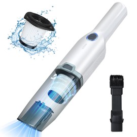 Small Handheld Vacuum, 15000PA Cordless Car Vacuum Portable Dust Busters with Strong Suction, Lightweight Hand Vacuum Rechargeable with LED Light, Car Hand Vacuum for Home and Office Cleaning