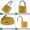 Mesybveo Pack of 2 Padlocks, 32 mm Small Lock with