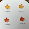 200Pcs Fall Nail Charms Autumn Maple Leaf Nail Rhinestones Flat