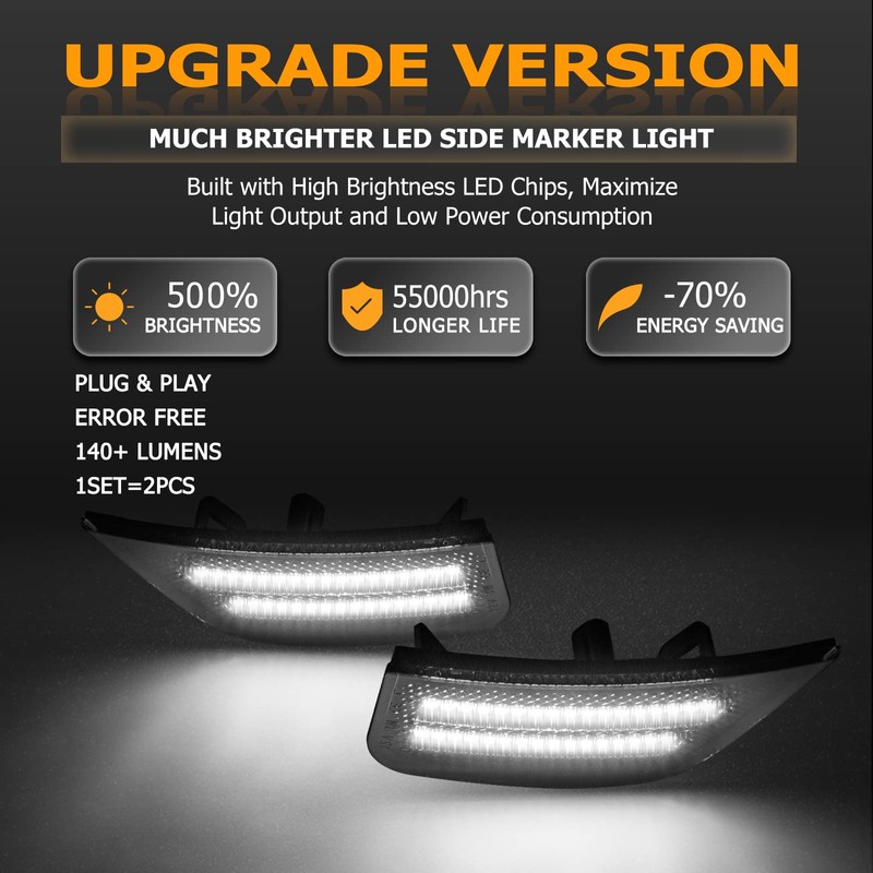 Gempro LED Side Marker Lights for 2021-2024 Yukon XL Denali
