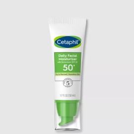 Cetaphil Daily Facial Moisturizer Sunscreen SPF 50+ Dry to Normal Skin 1.7 oz