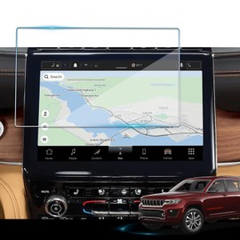 VEIROOM Screen Protector For Jeep Grand Cherokee 2021-2025,Tempered Glass Protective Film For Grand Cherokee L Accessories - 10.1 inch