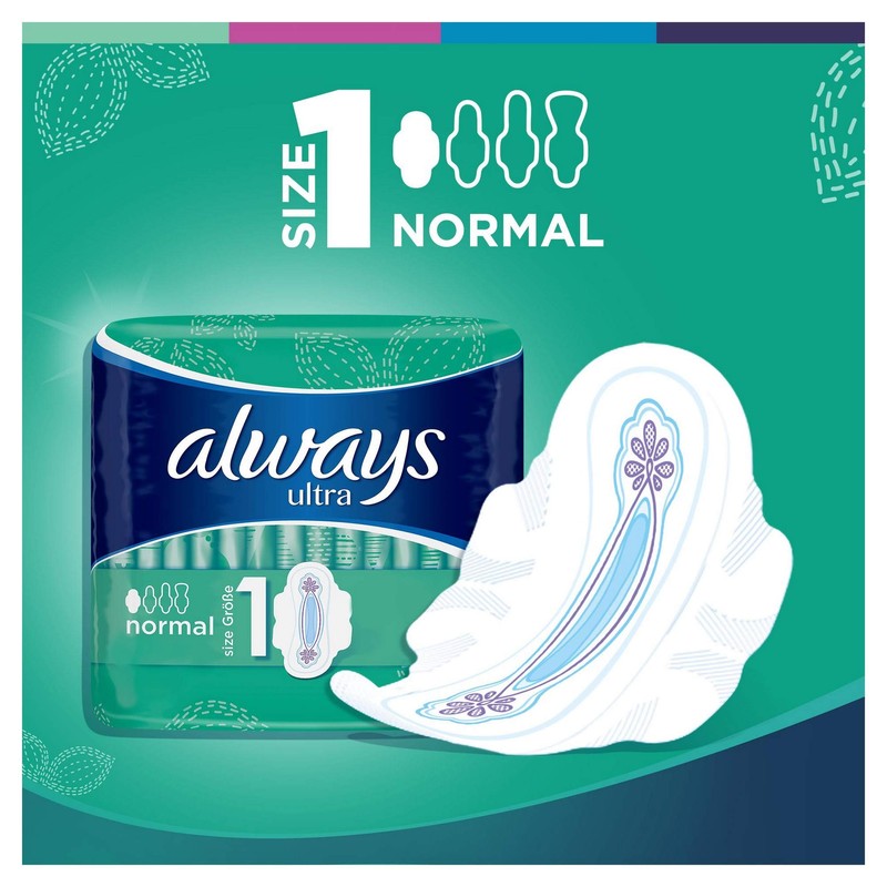 Always Ultra Normal Binden (mit Flügeln) Größe: 1, 8er Pack
