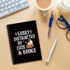 YAZMEEN Funny Cat Blank Spiral Notebook（160 Pages） Easily Distracted by