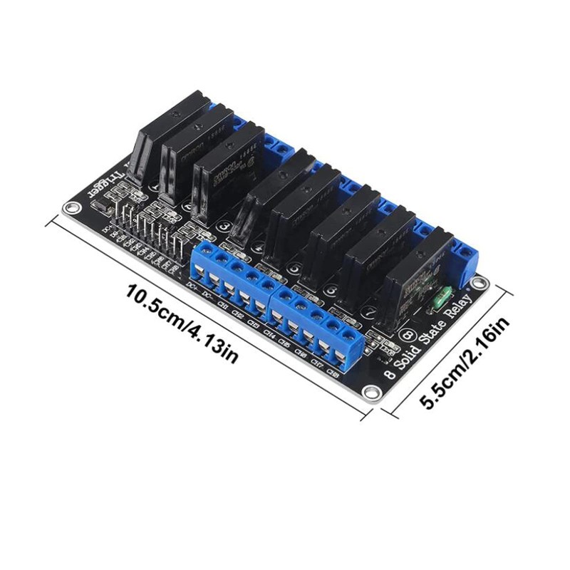 AEDIKO 8 Channel Solid State Relay Module Board DC 5V