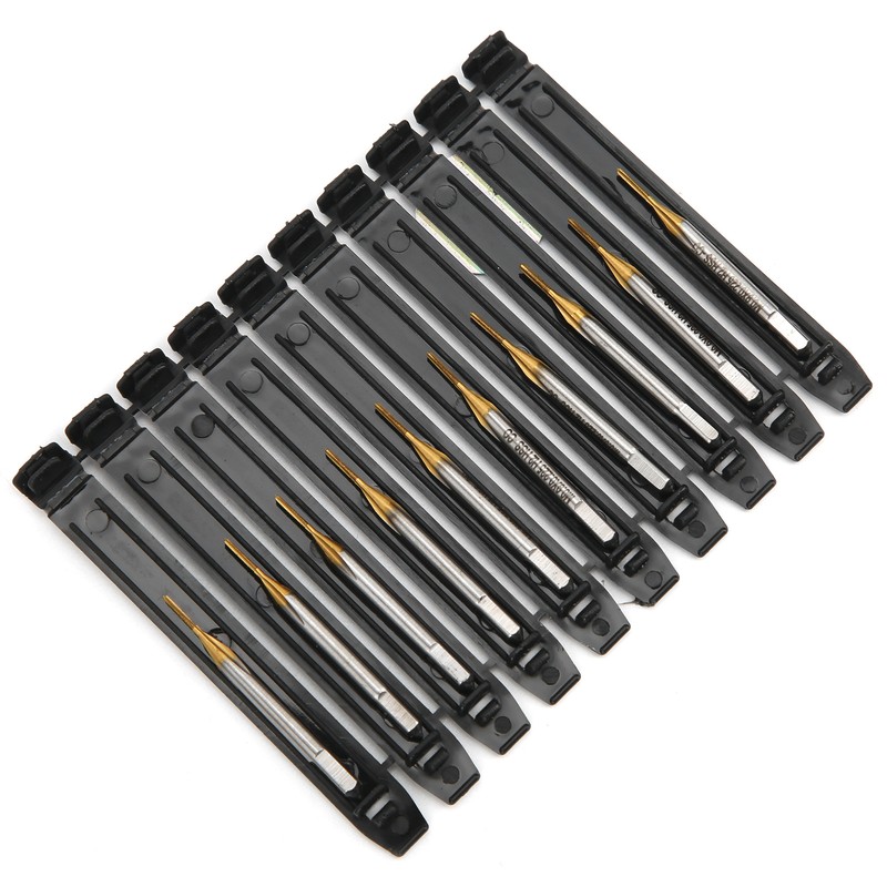 10pcs M0.9x0.225 Screw Tap High Speed Steel Drill Bits for