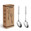 2 Pack Stainless Steel Cooking Spoon Set, Round Heat Resistant