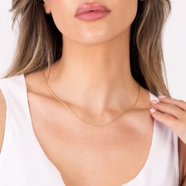 Barzel 18K Gold Plated Rope Chain Necklace - Made In Brazil (1.5 Milimeter, 18 Inches)