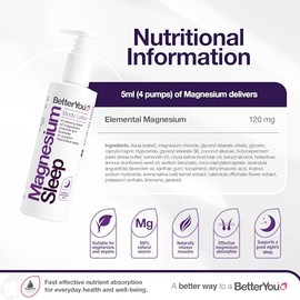 BetterYou Natural Magnesium Sleep Lotion 180ml