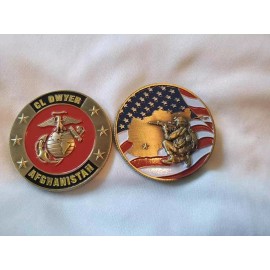 MARINE CORPS CL CAMP DWYER AFGHANISTAN 1.75" CHALLENGE COIN