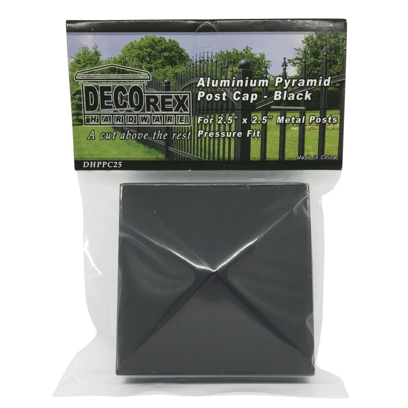 2.5" x 2.5" Aluminium Pyramid Post Cap for Metal Posts