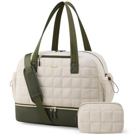 LOVEVOOK Large Travel Duffle Bag,Weekender Bags For Women with Shoe Compartment,Puffer Carry On Bags For Airplanes,Hospital Bag for Labor and Delivery,Overnight Bag With Toiletry Bag,Gym Tote Bag