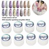 Holographic Nail Polish Set 8 Colors Glitter Smoothing Texture Nail