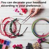 Duufin 50 Pieces Satin Headbands 1 Centimeter DIY Headband Colorful