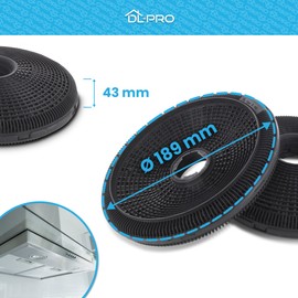 DL-pro 2 x Carbon Filter Activated Carbon Filter for Bosch 00796390 DHZ5276 Siemens LZ52751 Neff Z5138X1 Cooker Hood