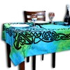 Sweet Us Celtic Print Tablecloth for Square Tables 72x72 Blue