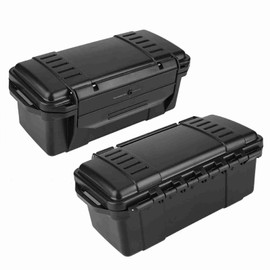 Tbest Troc Waterproof Outdoor Box - Shockproof, Airtight, Survival Box for Boat, Camping & Hiking - Black