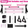 Bbtops Pilates Bar Kit with Resistance Bands(4 x Bands),3-Section Pilates