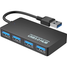 Slim USB 3.0 +2.0 Hub Distributor 4 Port Super Speed Data HUB Adapter, USB Splitter USB Expander for Notebook Laptop PC