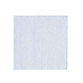 Decomira Non-Slip Bath Mat, Can Be Combined as a Bath Mat Set, Bathroom Rug, Washable Chenille, Shower Mat for Shower, Bathtubs, Toilet Mat, White, 45 x 45 cm