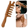 VICASKY Wide Tooth Wooden Massage Comb Handle Scalp for Thick